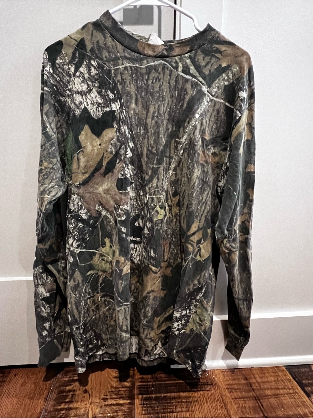 Camo Long Sleeve Tee - Forest Leaf Pattern